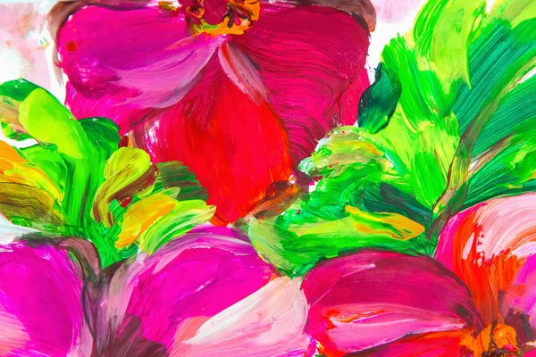 Pintura Óleo Estilo Impressionismo Pintura Flores Tela Ainda Pintura Artista — Fotografia de Stock