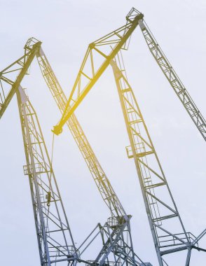 Vinçler inversiyon kaldırma. Yükleme ve inşaat. Büyük kaldırma vinç