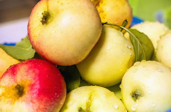 Appels Vers Sappige Tafel Vitaminen Voor Gezondheid Apple Vers Selectieve — Stockfoto