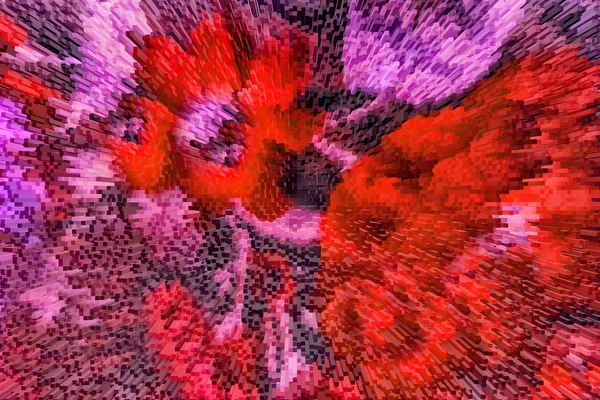 Кольоровий Екструзійний Квітковий Фон Яскраві Кольорові Абстракції Екструзійні Блоки Піраміди — стокове фото