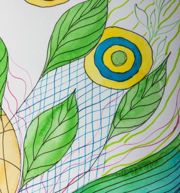 Suluboya parlak boyama bulanık dokulu el yapımı dekor güzel nazik romantik - illüstrasyon