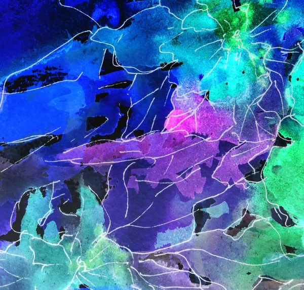 Aquarela Abstrato Brilhante Colorido Fundo Aquarela Decorativa Aquarela Padrão Floral — Fotografia de Stock