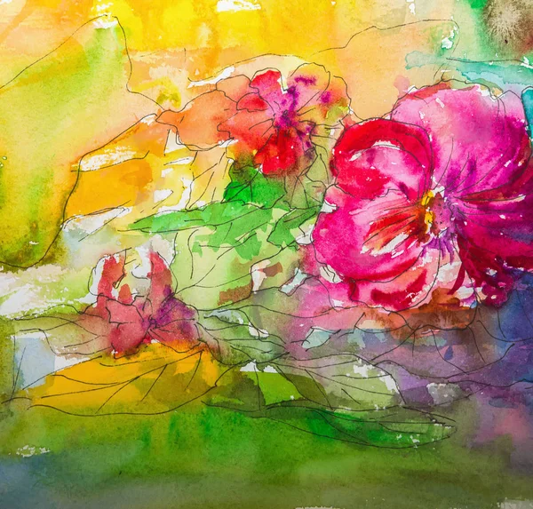 Watercolor Abstract Světlé Barevné Dekorativní Akvarel Zázemí Akvarelem Ručně Vyráběné — Stock fotografie