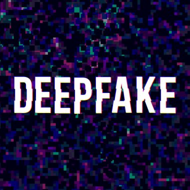 Deepfake glitched poster