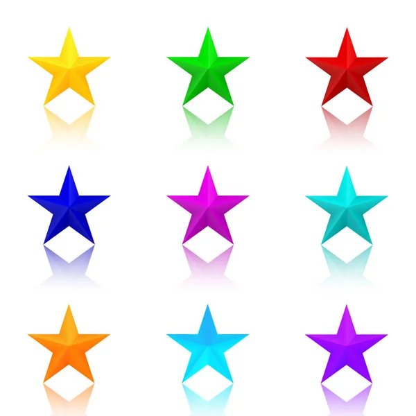 Colorful stars set — Stock Vector