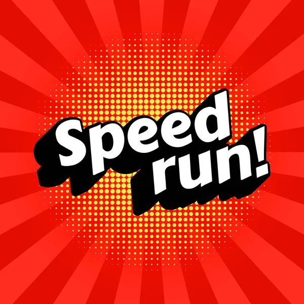 Speedrun poster image — Stok Vektör
