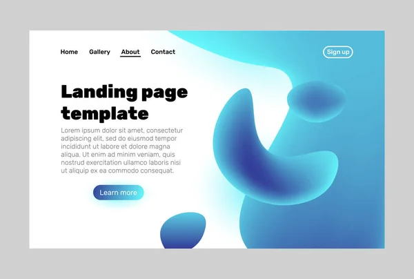 Landing page template — Stock Vector