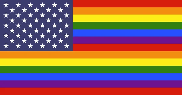 Flaga USA Lgbt — Wektor stockowy