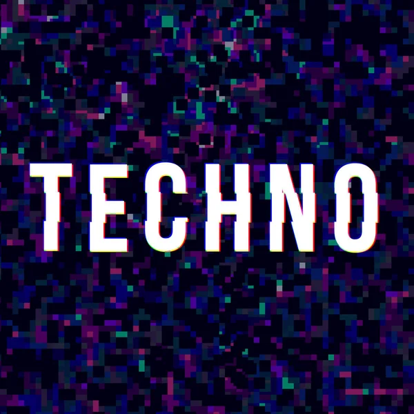 Techno muziek teken Stockvector
