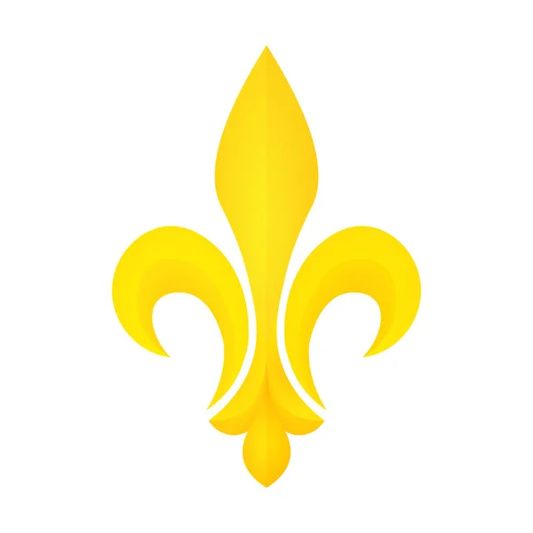 Goldenes Fleur-de-lis-Symbol lizenzfreie Stockvektoren