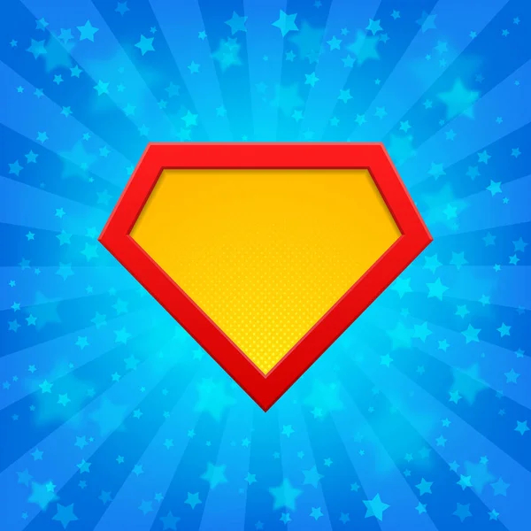 Superhelden-Symbol vor hellem Hintergrund Stockillustration