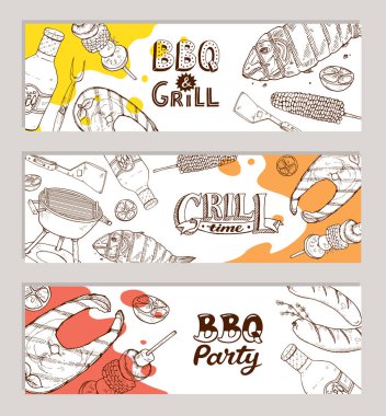 Barbekü partisi afişleri