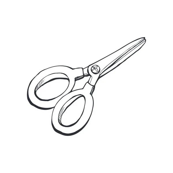 Scissors sketch isolated — Stock Vector