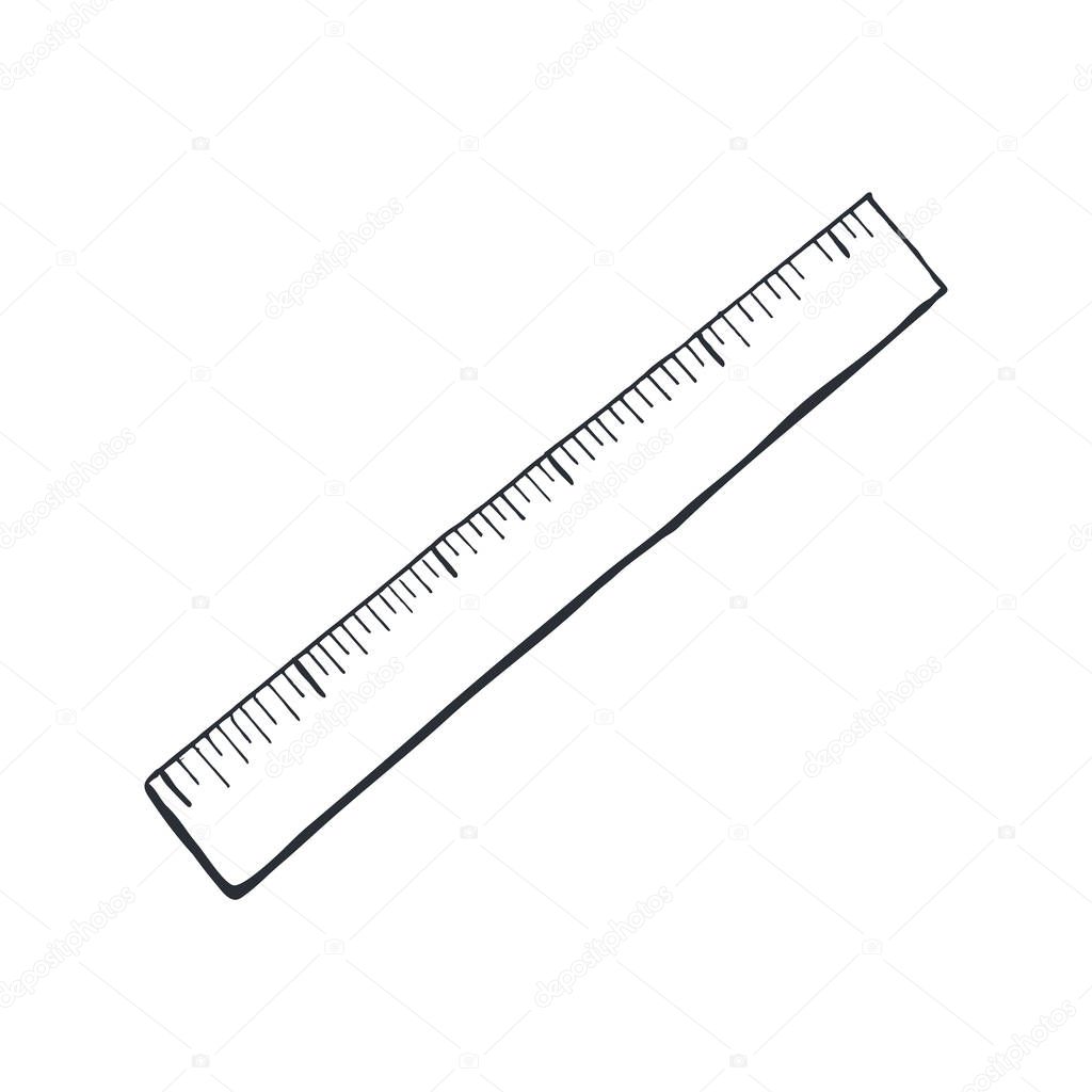 ruler sketch isolated