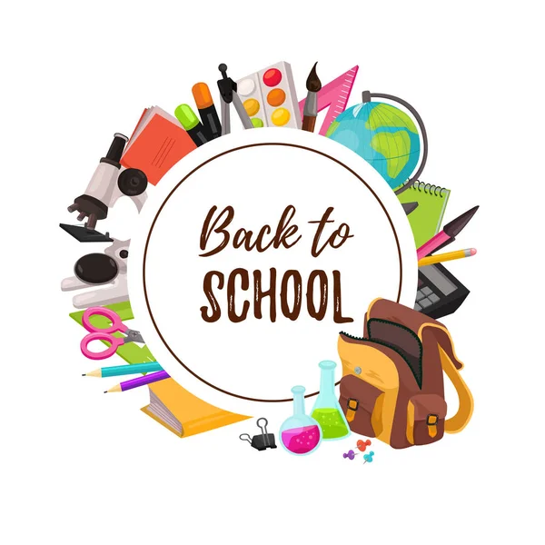 Back to school composition — Stock Vector