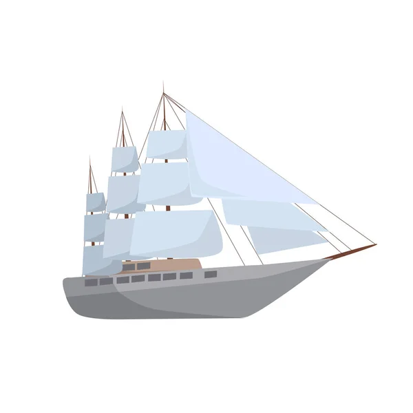 Изолированный векторный корабль — стоковый вектор