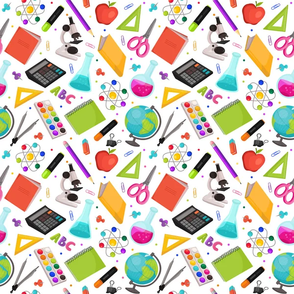 Back to school pattern — Stock Vector