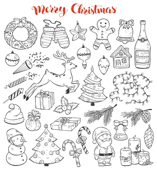 Collection de griffes de Noël — Image vectorielle