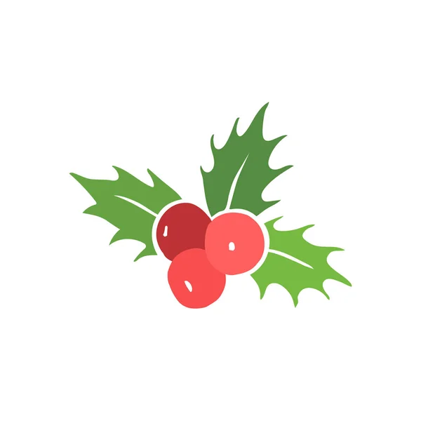 Símbolo de baya Holly — Vector de stock