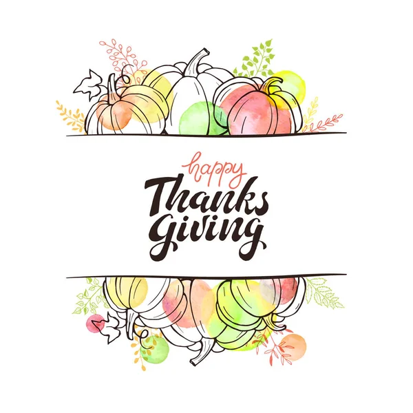 Thanksgiving greeting card — Stock Vector