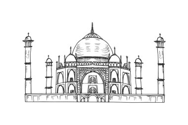 Taj mahal illüstrasyon