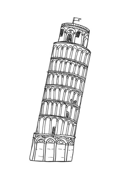 Pisa tower illustratie — Stockvector