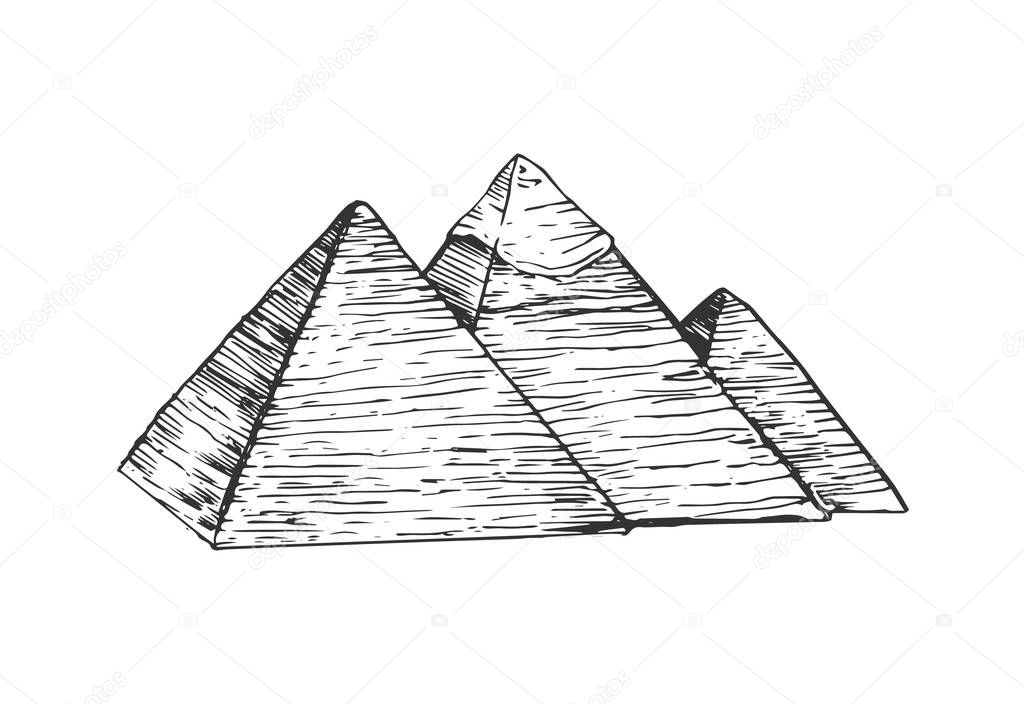 Egypt pyramids illustration