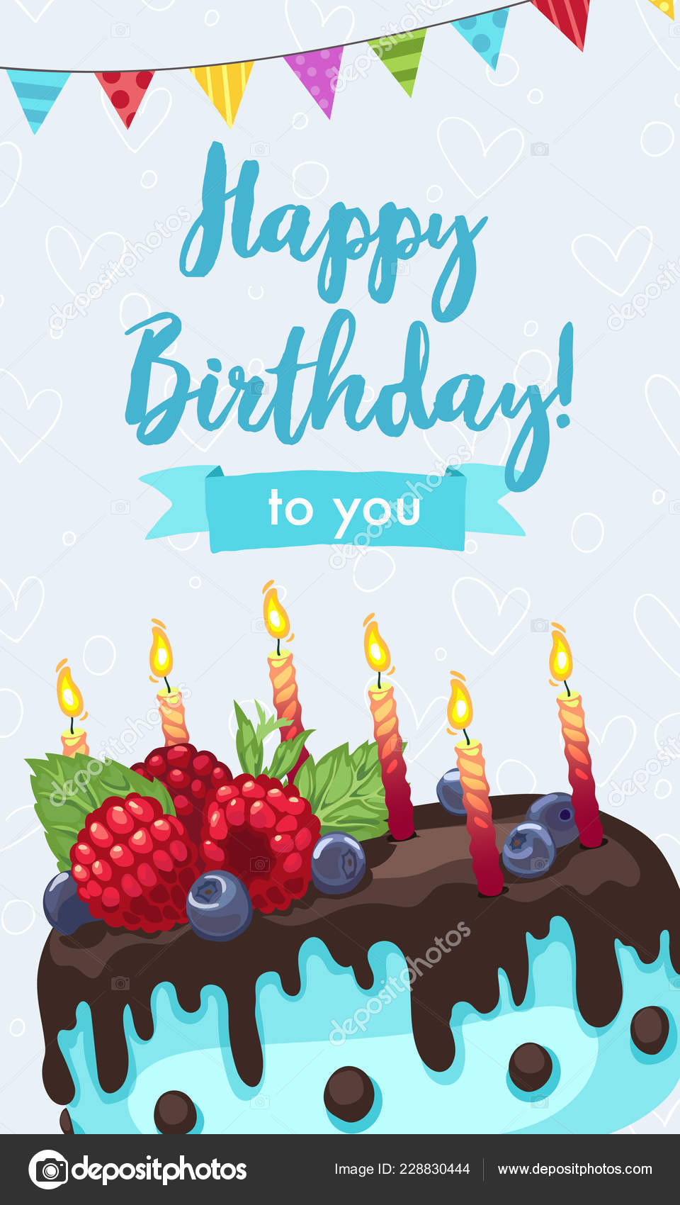 Download Happy birthday greeting card — Stock Vector © ollymolly ...