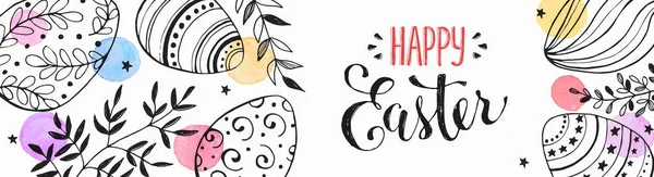 Tarjeta de felicitación de Pascua — Vector de stock