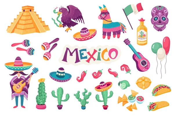 Meksika geleneksel nesneleri — Stok Vektör