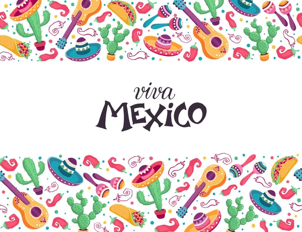 Αφίσα viva mexico — Διανυσματικό Αρχείο