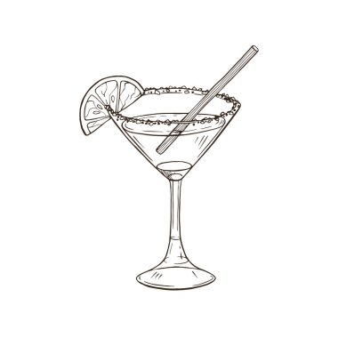 El yapımı kokteyl vektör illüstrasyon