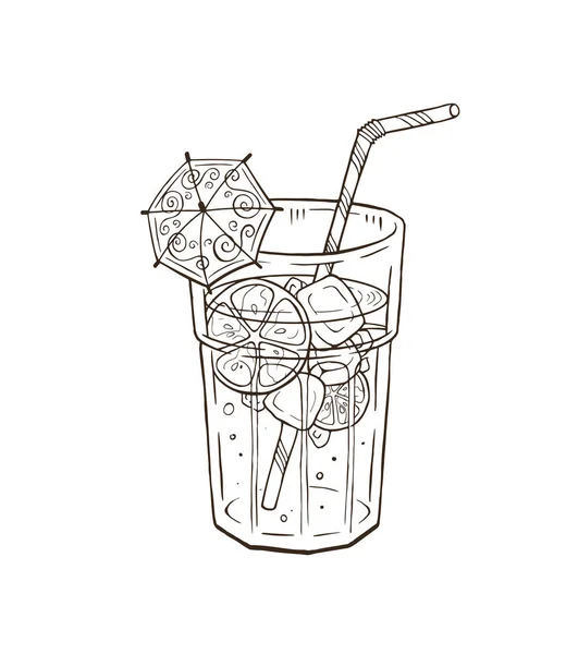 Ilustração vetor cocktail desenhado à mão —  Vetores de Stock