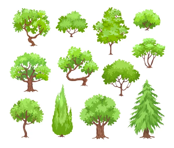 Colección de árboles verdes — Archivo Imágenes Vectoriales