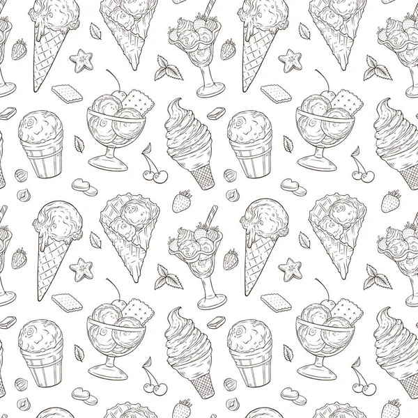 Мороженое бесшовное — стоковый вектор