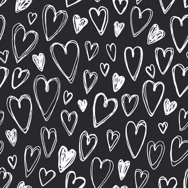 Бесшовный рисунок сердец — стоковый вектор