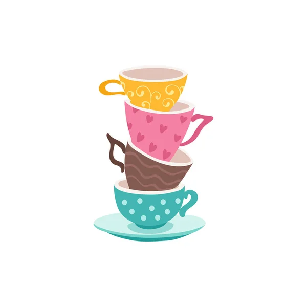 Taza de té vector aislado — Vector de stock