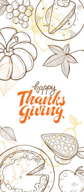 Şükran vintage poster vektör