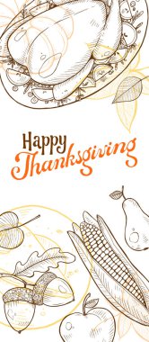 Şükran vintage poster vektör