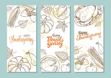 Şükran vintage poster vektör