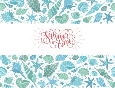 deniz kabukları illüstrasyon