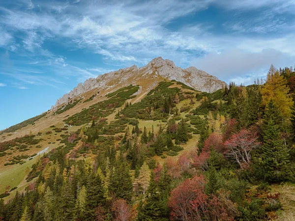 Vordernberger Griesmauer Pico Región Montaña Hochschwab Austria Hermosa Montaña Los — Foto de Stock