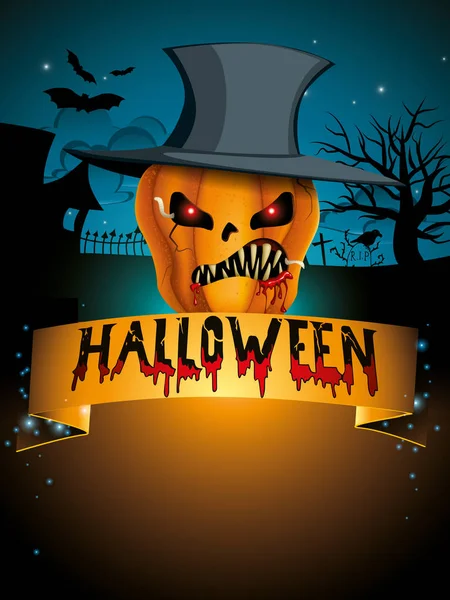 Dunkler Halloween-Hintergrund — Stockvektor