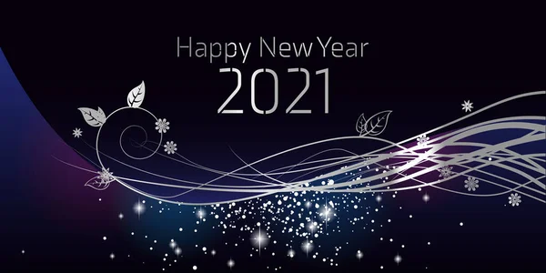 Happy New Year 2021 Large Greeting Card Illustration — Stock Photo, Image