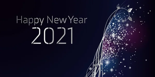 Feliz Año Nuevo 2021 Gran Tarjeta Felicitación Ilustración — Foto de Stock