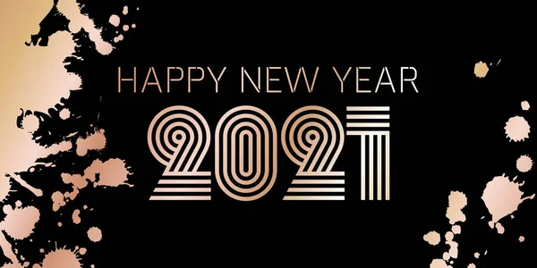Happy New Year 2021 Ilustrare Carte Salut Mare — Fotografie, imagine de stoc