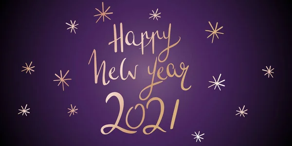 Feliz Año Nuevo 2021 Gran Tarjeta Felicitación Ilustración — Foto de Stock