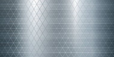 Çelik geometrik metal dokusu büyük sancak gerçekçi illüstrasyon 