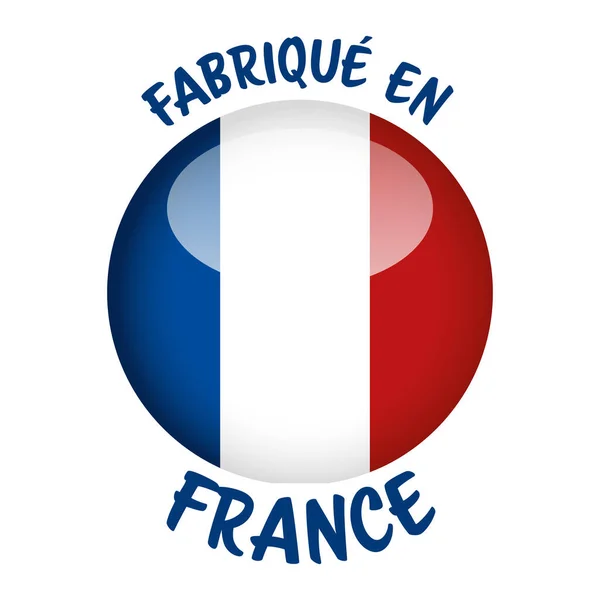 Made France Ilustracja Logo — Zdjęcie stockowe