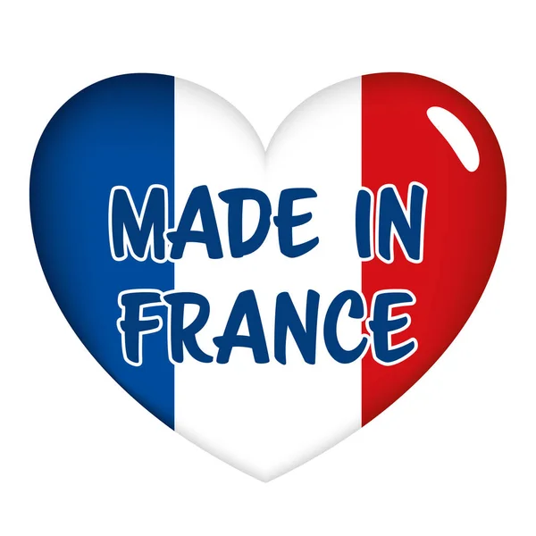 Made France Logo Serca Ilustracji — Zdjęcie stockowe